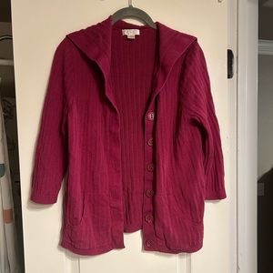 @ Christopher & Banks Medium Raspberry Colored Cardigan